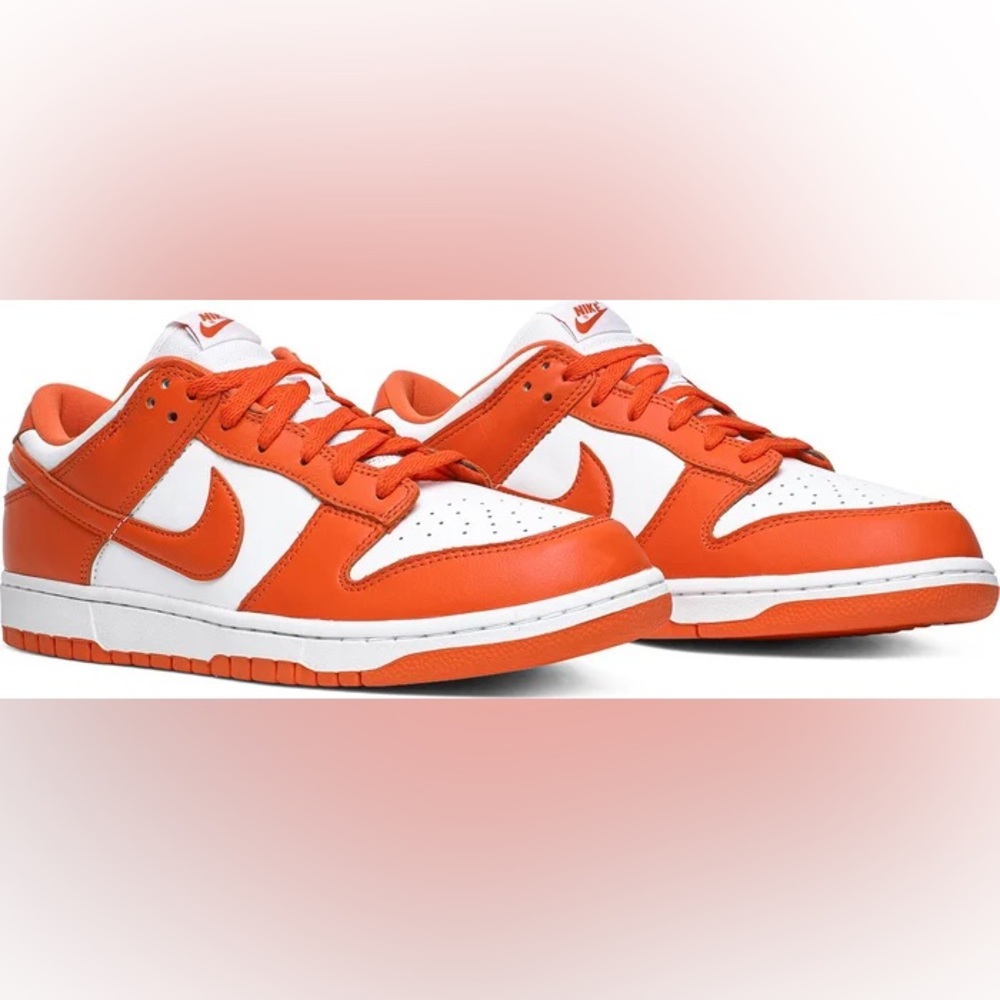 Orange and White Men’s Nike Dunk Sneakers